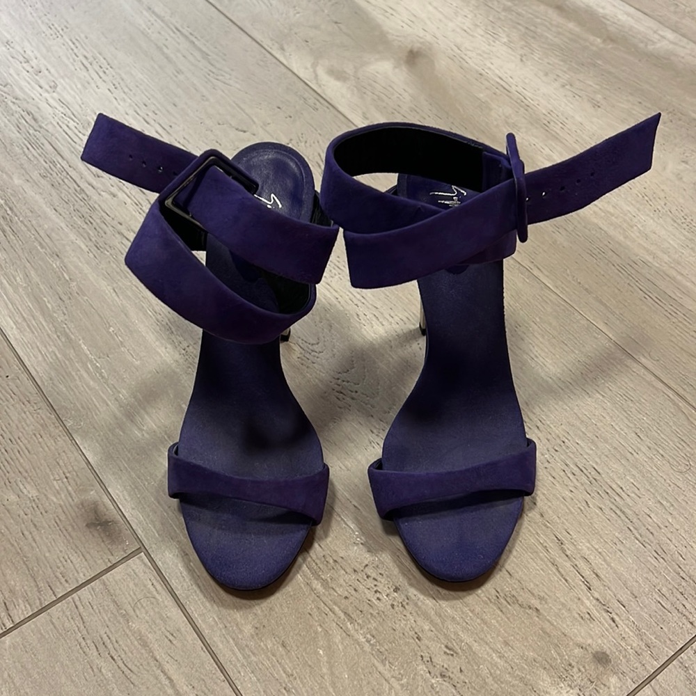Purple suede giuseppe zanotti sandals